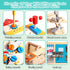 Set 33 3 Set GAIETYDIY Toddler Tool - PCS Wooden Kids Tools with Box/Bench/Tool House, Montessori Educational Pretend