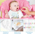 44-Piece DIY Bib Decorating Kit - 24 Bibs, 6 Stencils, 14 Markers for Baby Showers