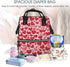 ZSUUGJ Backpack Red Heart Printed Diaper Bag Baby Bag Multi Function Baby Changing Bags For Travel