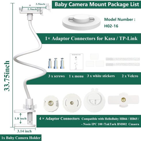 Derebir C200/C210/TC71/C210P2 /C220/ EC70/EC71/KC410S/KC110 Cmaera Baby Monitor Holder Mount Stand Compatible