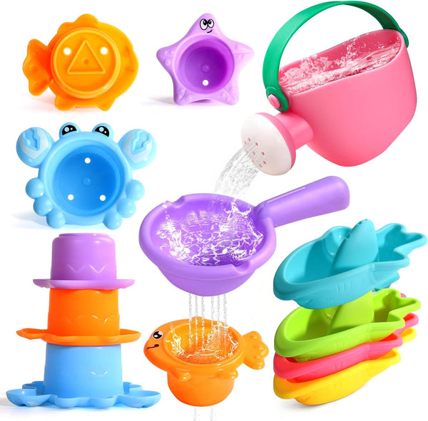 Fajiabao Baby Bath Toys for Kids Ages 1-3 Toddler Bath Toys Mold