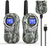 QNIGLO Kids Camping Walkie Talkies, Rechargeable Camo for Outdoor Adventure Game, Hiking, Army Police Toys for Ages 3-12