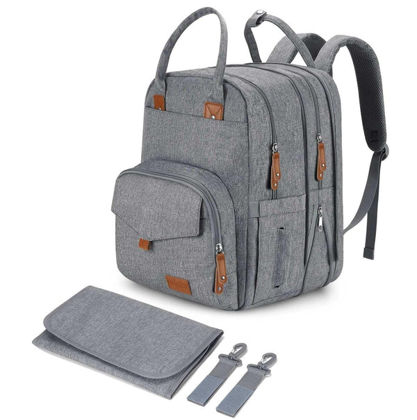 Qualyphant Extra Large Diaper Bag Backpack for Two Kids Twins - Expandable