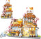 Japanese Street View Taiyaki Shop Mini Building Blocks for Girls 6-12, MOC
