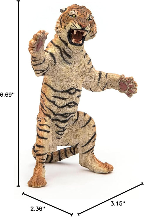 Papo Sumatran Tiger Figurine, Wild Animal Toy for Kids Age 3+, Hand-Painted, 10.5 x 9.5 x 12.5 cm