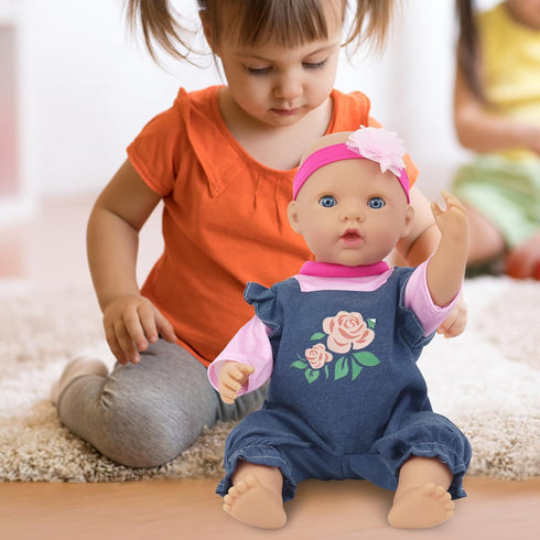 4 Sets Baby Doll Clothes for 14-18 Inch Dolls, Fashion Clothes Dresses and Accessories for New Born Baby Dolls