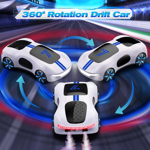 Gesture Sensing Remote Control Car, Drift RC Stunt Car with Light Spray & Sound, 2.4GHz Hobby Cars Toy for Kids, 360°