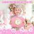 Hohosunlar Set Set 3-8 Tea Party for Little Girls, Princess Tea Time Toy for Toddler, Tin Tea Include Tea Cups Teapot