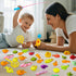 LHSYFBZ 62Pcs 4-8 Magnetic Fishing Game for Kids, Bathtub Kiddie Party Toy, Plastic Floating Fish with Pole Rod Net