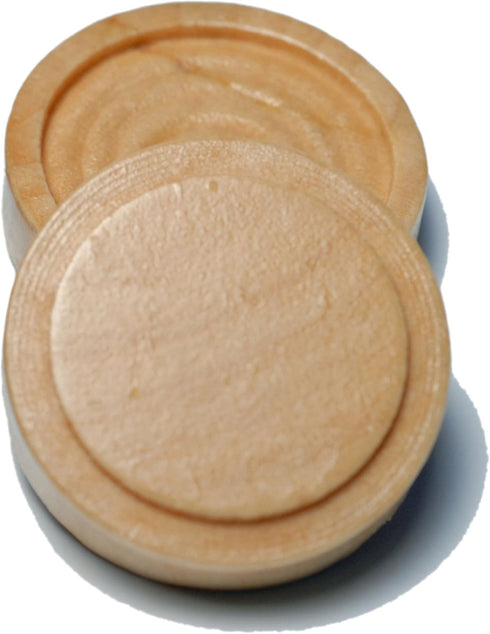 WE Games Wooden Checkers Pieces Only, 24 Stackable Brown and Natural Game Pieces with Drawstring Bag, 1.5 Inch Diameter