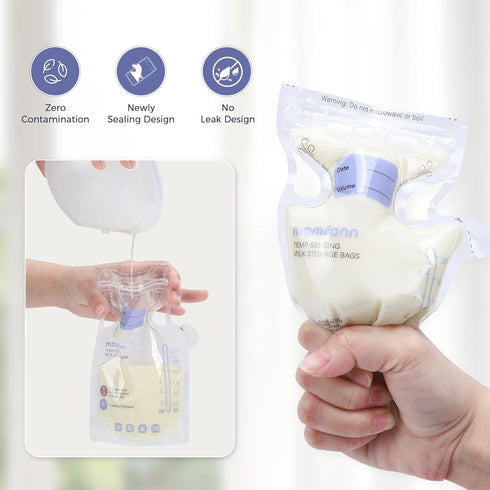 60-Piece Set 50 Packs Breastfeeding Care Kit for Nursing Moms, Complete Gift with Milk Collector, Storage Bags