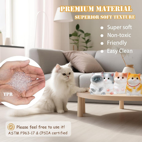 Extra Large Taba Squishy Kit, Cute Taba Squishy Cat for Adult/Kids DIY Dress Up, Stress Relief, Stimulating Creativity