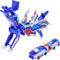 vixiwi Magnetic Transforming Dinosaur Car Toys, 2 in 1 Collision Transform Robot Cars