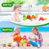 MOONTOY Baby Montessori Stacking Toys, 18pcs Plant Flower Pots & Puzzles Set for 1+ Year Old