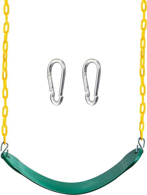 TURFEE Heavy Duty Swing Seat Green Color with 66 Chain, Swing Set