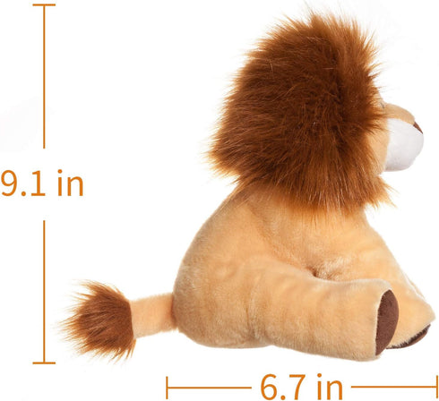 Apricot Lamb Toys Plush Brown Roar Lion Stuffed Animal Soft Cuddly (9 Inches, Brown Lion)