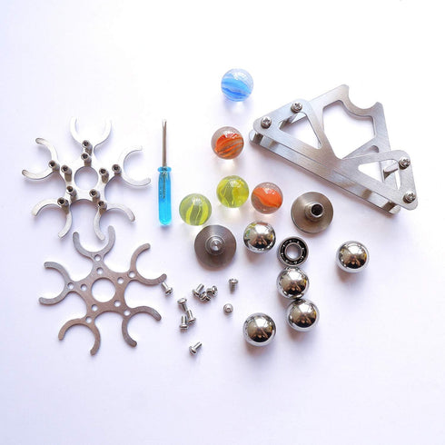 Ferris Wheel Fidget Spinner - Kinetic Desk Toy with Stand, Metal Stainless Steel, High Speed Colorful Marble Rainbow,