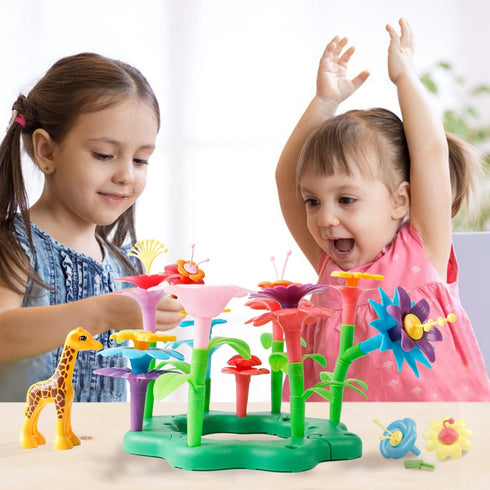 3 4 5 6 Set, 3-6 Flower Garden Building Toys for Toddler Girls - Stem Toys for Year Old Kids Preschool Learning