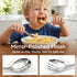 Set, 18/10 Set (2-Piece) KINGSTONE Toddler Utensils Stainless Steel Kids Silverware with Curved Handle, All-Metal Baby