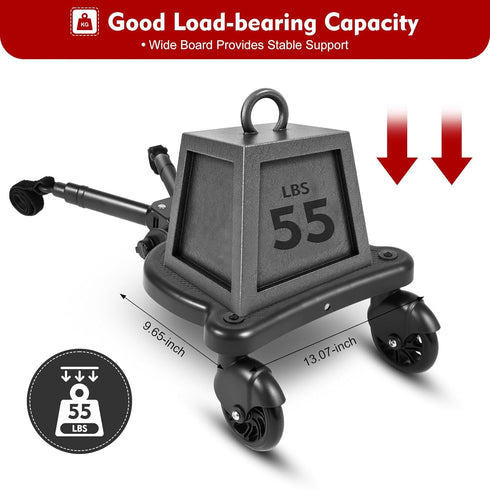 LyeXD Board,2in1 55lbs, Universal Stroller Stroller Ride Board, Buggy Board with Detachable Seat Standing Board