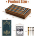 Set, 9 Wooden Cribbage Board Game Travel Cribbage Board with Storage and Collapsible, with Magnetic Lock / Metal