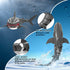 VOLANTEXRC RC Shark Toys, 2.4Ghz 1:18 Scale Remote Control Shark Swimming Pool Toy with 2 Batteries (Gray)