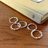 Jacruces 925 14k Sterling Silver Rings Anxiety Rings Fidget Ring for Women & Men Gold Plated Spinner Thumb Ring