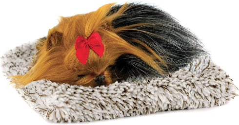 Realistic Minis Yorkie Interactive Plush Toy, Life-Like Electronic Pets with 100% Handcrafted Synthetic Fur