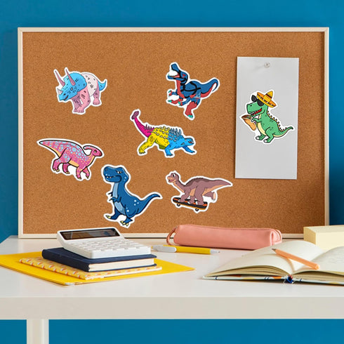 100PCS Dinosaur Stickers, Cute Waterproof Cartoon Stickers for Kids, Teaching Rewards, Dino Party Favourites, Stocking