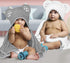 ELSVIN Set 2 30 30 Inch 400 of Hooded Baby Towels White and Grey Luxurious, Large and Super Absorbent x Soft