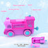 wagkew Set 2 3 4 5 6 7 Set Tracks Car Toys for Age Year Girls Toddler, Pink Princess Train Toys for Kids with Light