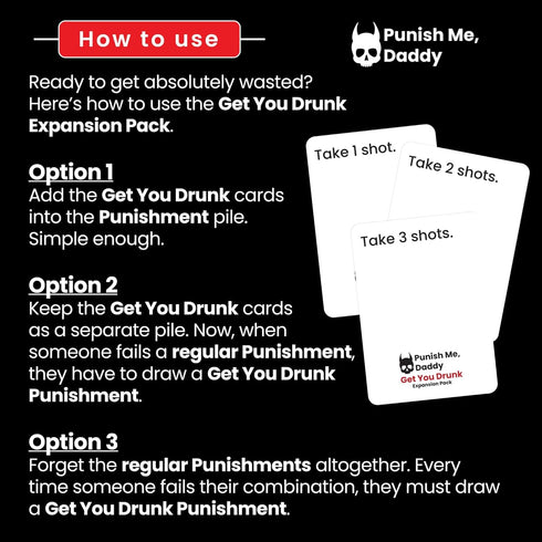 Get You Drunk Expansion Pack - Add-on for Base Game to Make It a Drinking Game for 21+ Only