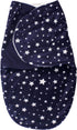 Hudson Baby Unisex Plush Swaddle Wrap, Navy Star, 0-3 Months