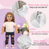 5 Pcs Doll T-Shirts for 18 Inch Dolls, Summer Outfit Doll Clothes, Short Sleeved Classical Tee - 5 Pcs White