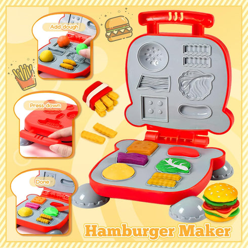 59 3 1 Sets 3-4-8, Playset Aprilwolf PCS in Dough for Kids Ages Art Crafts Dough Tools Kit, Ice Cream Noodle Hamburger