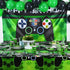 WERNNSAI Video Game Table Covers - 108''x 54'' Disposable Printed Plastic Tablecloth for Kids Player Game Themed Party