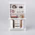 Minamzee 1/12 Set, 11Pcs Dollhouse Cabinet Dollhouse Miniature Wooden Bookshelf with Accessories (Alarm Clock, Fish