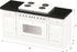 1:12 6 Inch Wooden Dollhouse Kitchen Stove, Mini White Oven with Burners and Range, Scale Cabinet Furniture for Dolls