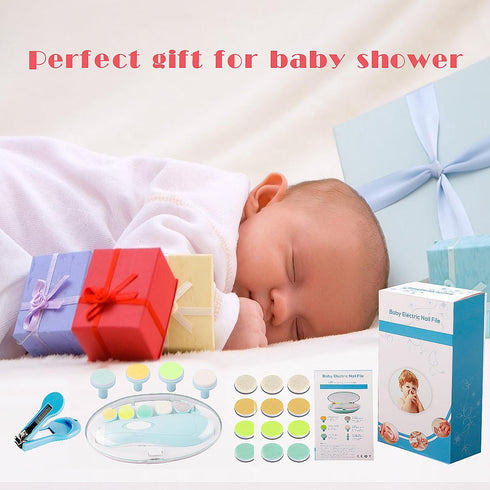 Baby Nail Trimmer Electric Nail File, 20 in 1 Safe Nail Filer Grinder Kit for Newborn Infant Toddler Kids Care