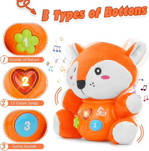 Musical Baby Toys, Cute Fox Newborn Toys for Toddlers, Infants Baby Toy for Girls and Boys, Best Gift