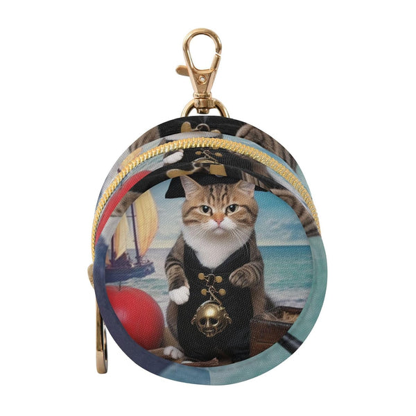 YETTASBIN Funny Cat Portable Pacifier Holder Case with Metal Hook Buckle & Zipper