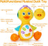 Baby Musical Duck Toy for Tummy Time, Light Up Infant Toys for 0-18 Months, Birthday Gifts for Boys & Girls