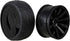 Mxfans 4 Pieces RC1:10 Rubber Tyres with Plastic Rims - Black Kit for On Road Car