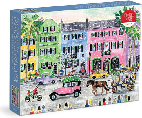 Michael Storrings Christmas in Charleston - 1000 Piece Puzzle from Galison - Beautifully Illustrated Scene