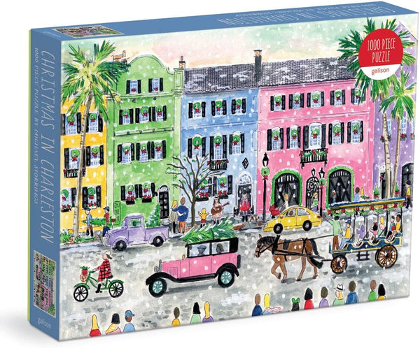 Michael Storrings Christmas in Charleston - 1000 Piece Puzzle from Galison - Beautifully Illustrated Scene