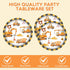 Fitoyplak 40Pcs Set 20 Construction Plates and Napkins Construction Birthday Decorations Disposable Tableware Paper