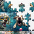 1000 Piece Dog Jigsaw Puzzle for Adults, Funny Silly Puppy Animal Puzzle with Underwater Dogs