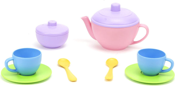 Green Toys Tea for Two - 10 Piece Pretend Play, Motor Skills,