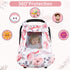 Pink Floral Baby Car Seat Cover & Nursing Pillow Cover for Girls, Winter Edition