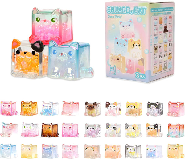 NBBRDDN Square Cat Series Blind Box (3 Figures per Box) Random Design Action